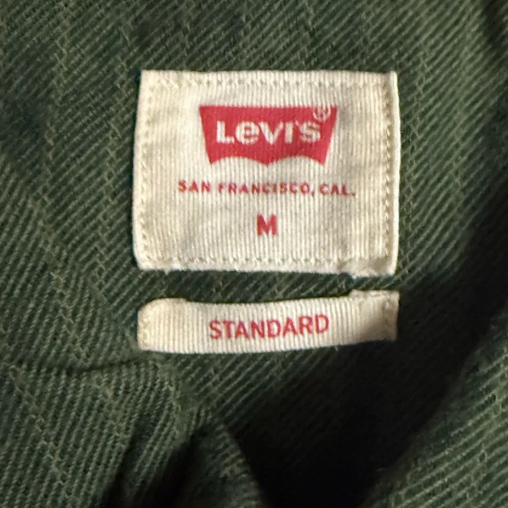 Levi's Olive Striped Casual Shirt